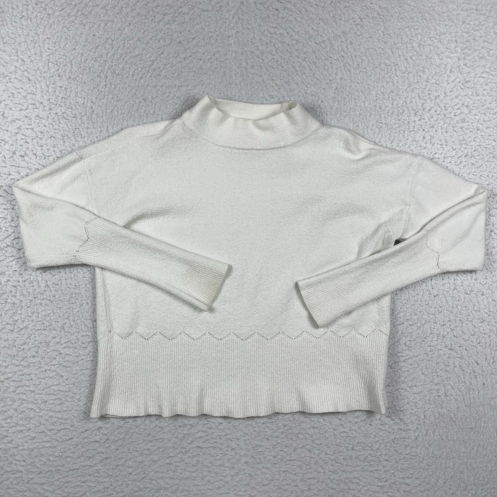 Vineyard Vines Sweater Womens Small White Mock‎ Neck Casual Office Travel Work